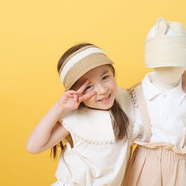 [BABYBLEE] A17715 _ Baby Ribbon Lace Sun Cap Toddler Summer Hats Kids Suncap Beach Hats